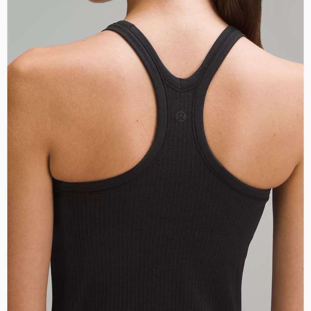 Black lululemon ribbed tank top
